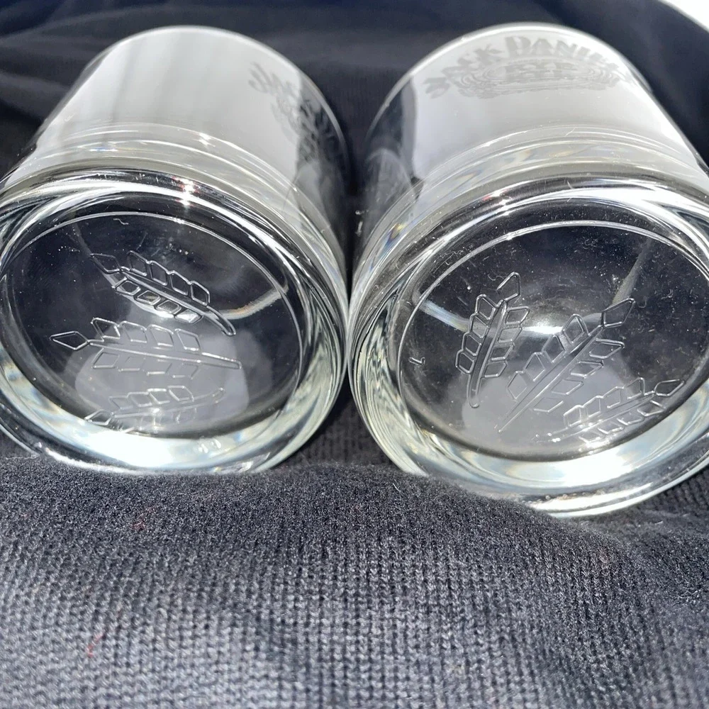 Jack Daniels Barrel‎ Aged Rye Whiskey Rock Glasses Set of Two Cocktail